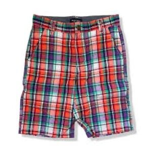Nautica Boys 16 Plaid Shorts Bermuda Walking Shorts